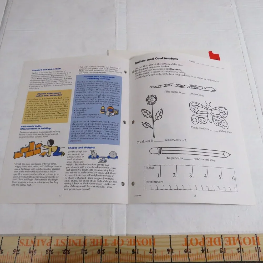 Measuring Up BIG BOOK (almost 2 feet tall) with teacher pages CLASSROOM SIZE